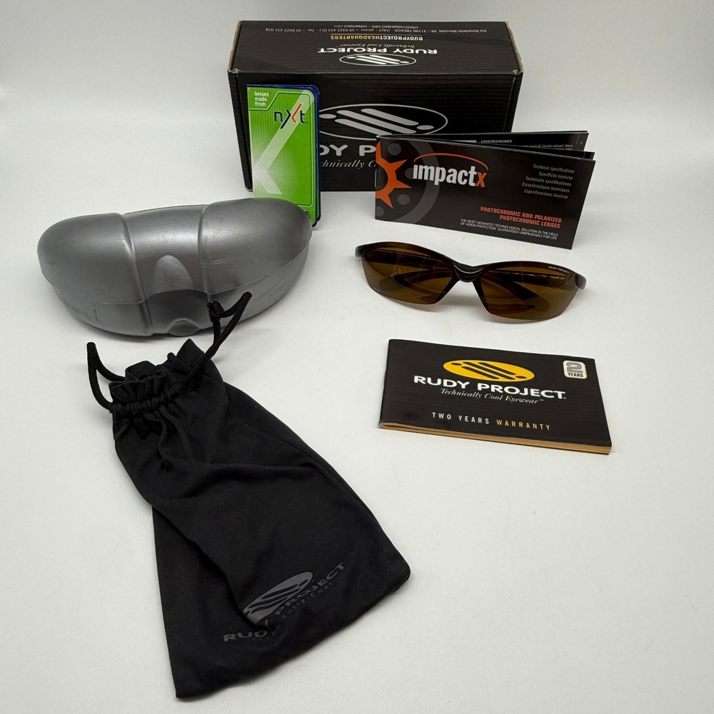 Rudy Project Jekyll Sunglasses Mens Brown SN840021 ImpactX Sport Wrap Italy